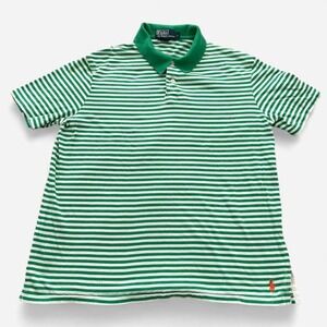 Vintage Polo Ralph Lauren green striped polo shirt Men's Size L